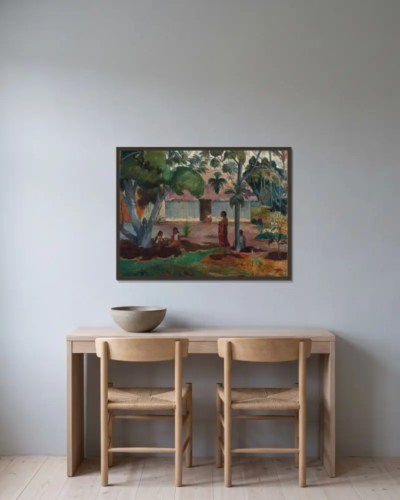 Velký strom, Paul Gauguin v rámu na stěně