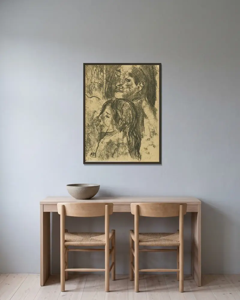 Dvě Markézanky, Paul Gauguin v rámu na stěně