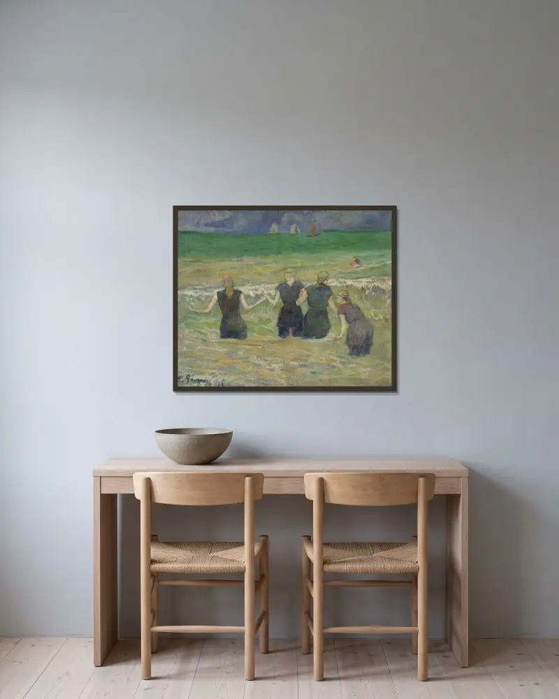 Koupající se ženy, Paul Gauguin v rámu na stěně