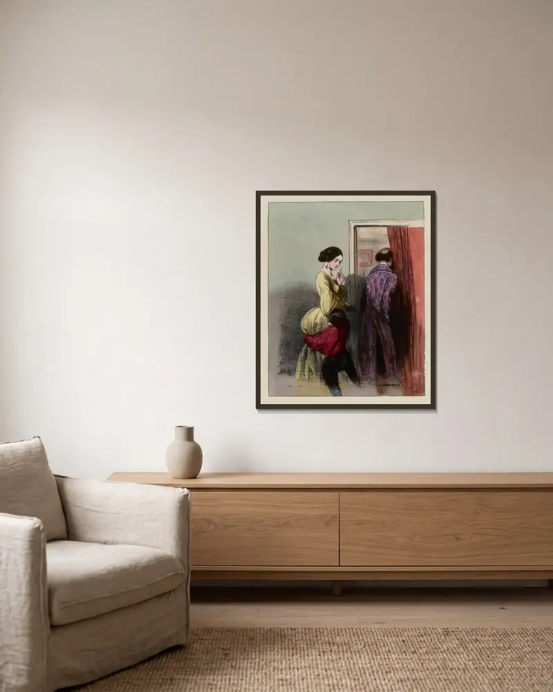 Nach dem Essen, Mama, nicht wahr (ich war brav), gehen wir zu meinem guten Freund von Paul Gavarni gerahmt an einer Wand