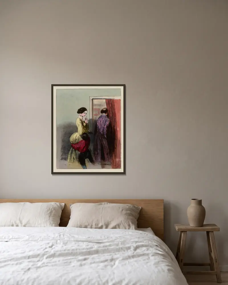 Nach dem Essen, Mama, nicht wahr (ich war brav), gehen wir zu meinem guten Freund von Paul Gavarni gerahmt an einer Wand