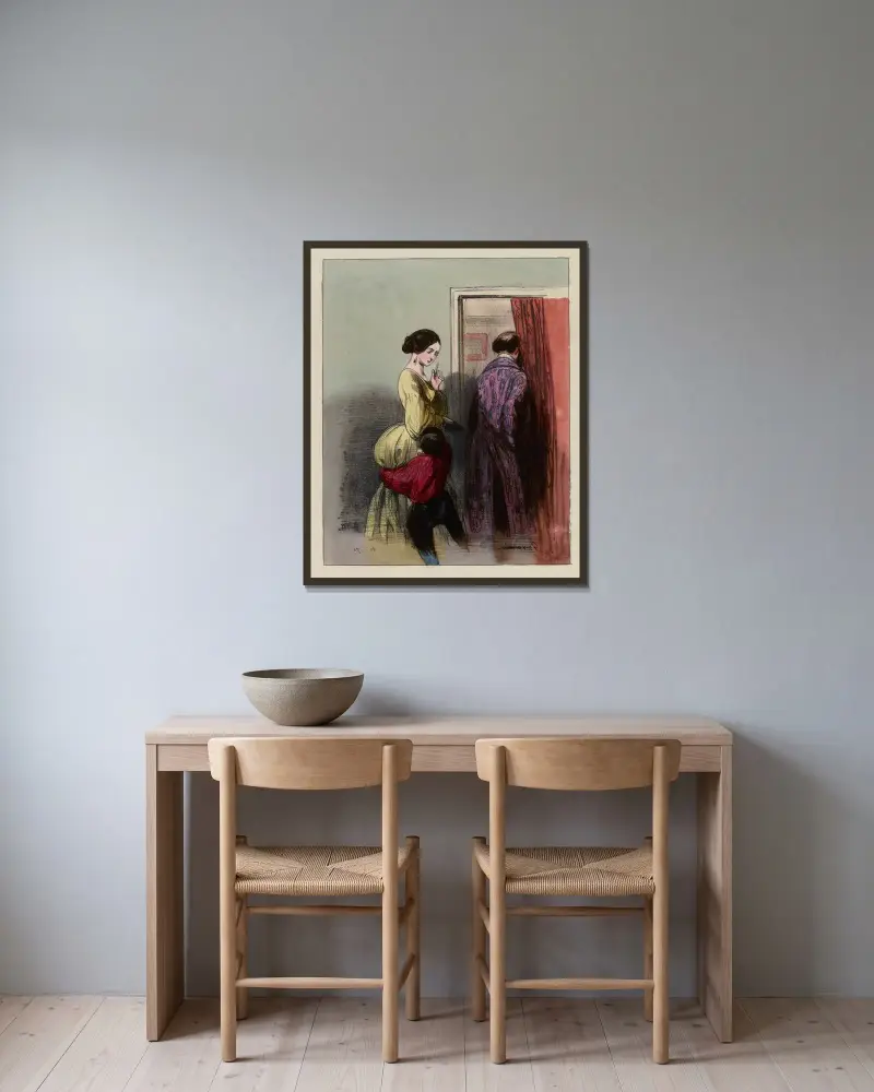 Nach dem Essen, Mama, nicht wahr (ich war brav), gehen wir zu meinem guten Freund von Paul Gavarni gerahmt an einer Wand