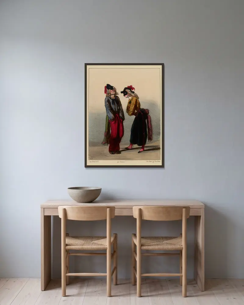 Har du sett fru Alexandre och Pauls gamla som har kammat sig så där nere av Paul Gavarni inramad på en vägg