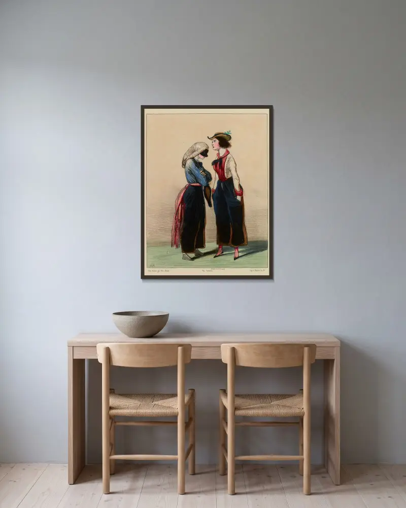 Das ist nicht Jules' Perücke von Paul Gavarni gerahmt an einer Wand