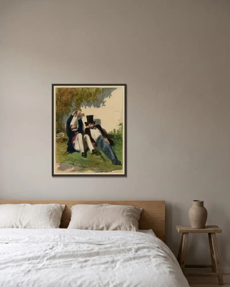 C’est une femme que j’ai bien aimé av Paul Gavarni inramad på en vägg