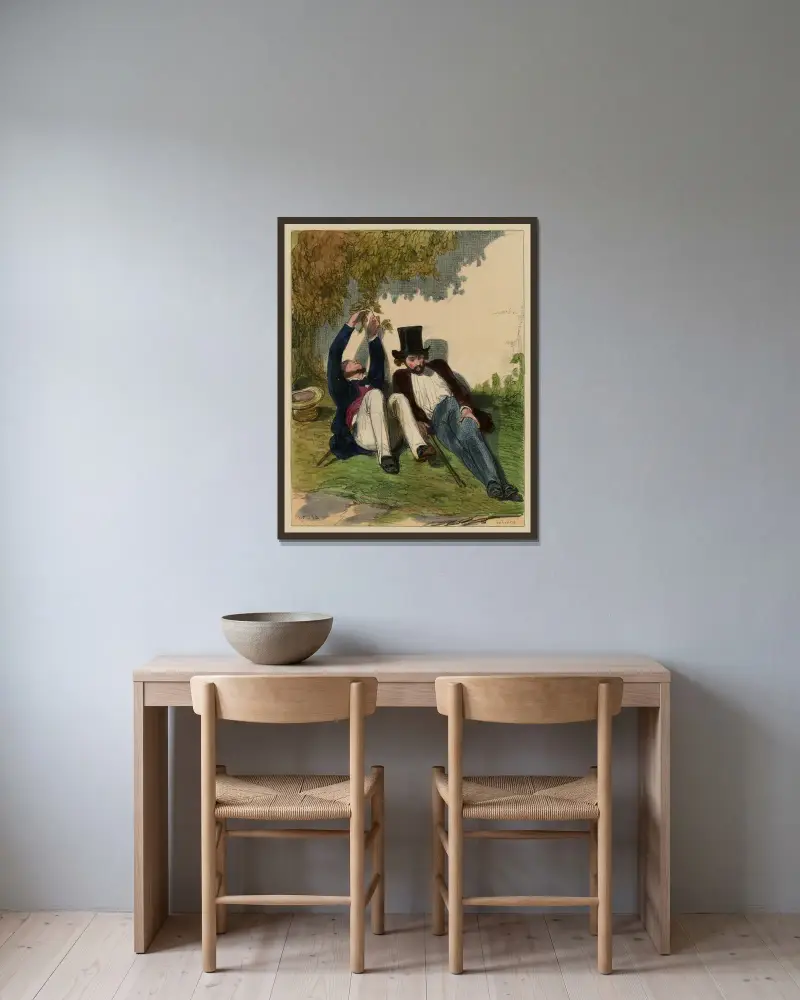 C’est une femme que j’ai bien aimé av Paul Gavarni inramad på en vägg