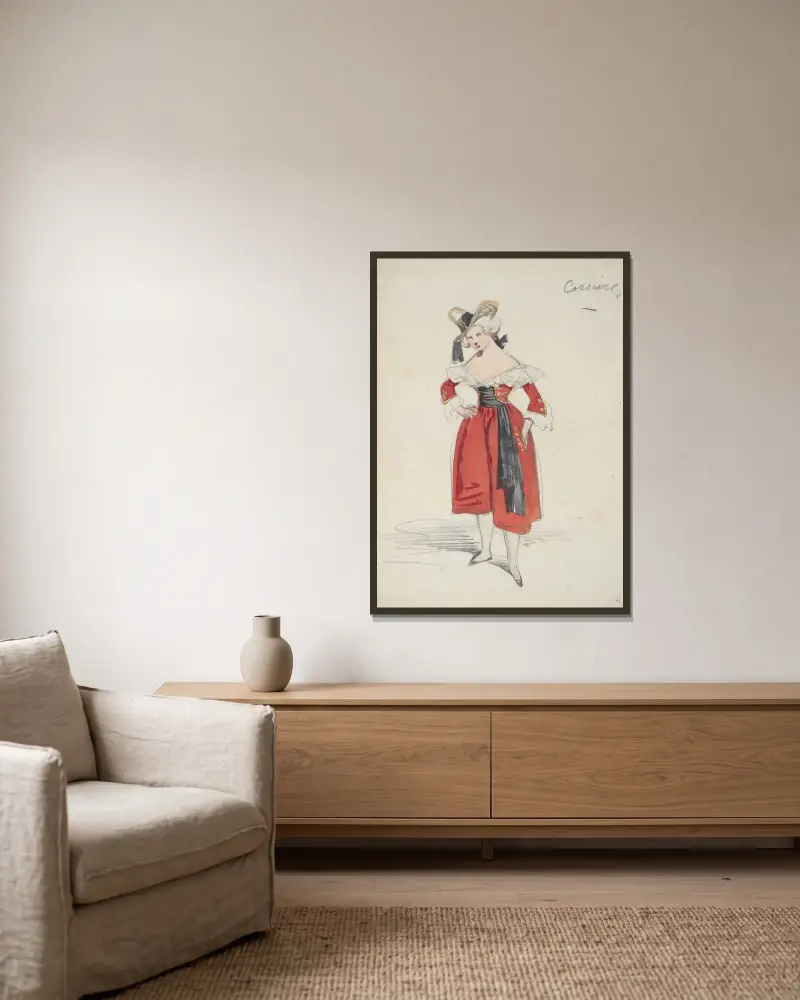 Korsar von Paul Gavarni gerahmt an einer Wand