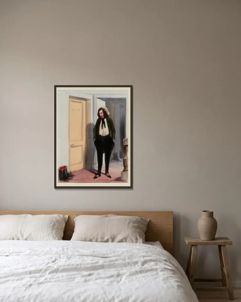 Entschuldigung von Paul Gavarni gerahmt an einer Wand