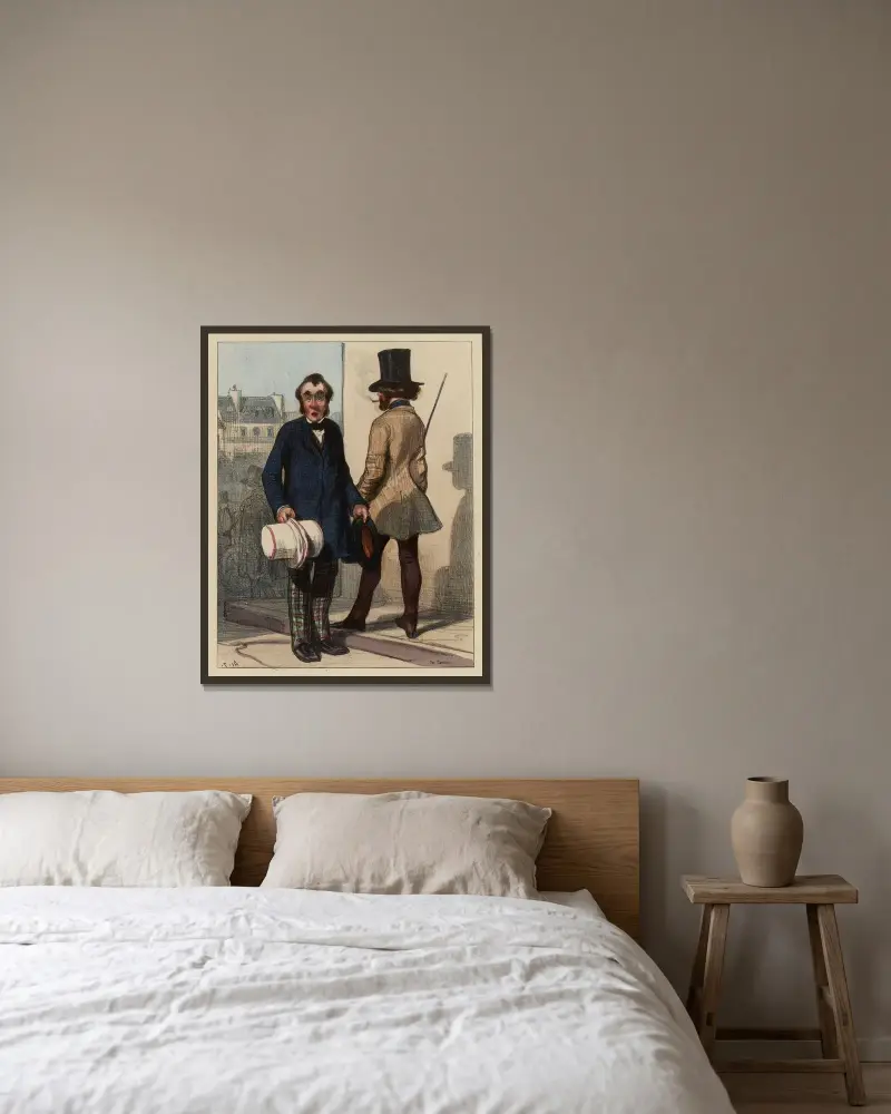 Il ne m’oterait seulement pas mon chapeau av Paul Gavarni inramad på en vägg