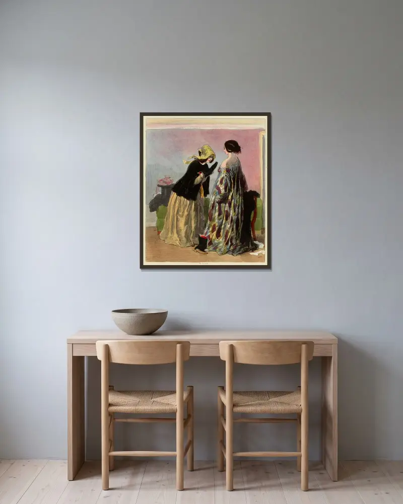 Ich sage dir, das liegt nicht an deinem General, der hat Füße zum Stehendschlafen von Paul Gavarni gerahmt an einer Wand