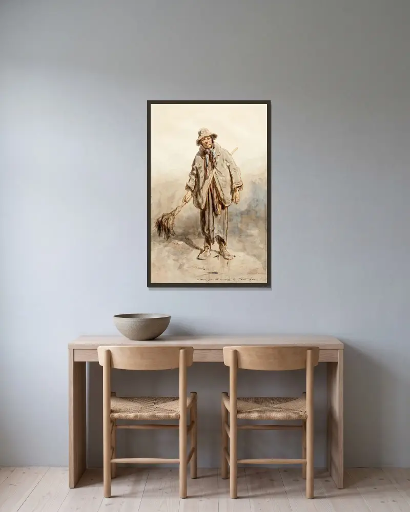 Jag var gift i Saint-Leu av Paul Gavarni inramad på en vägg