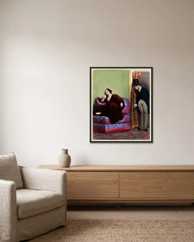 Ronde-major von Paul Gavarni gerahmt an einer Wand