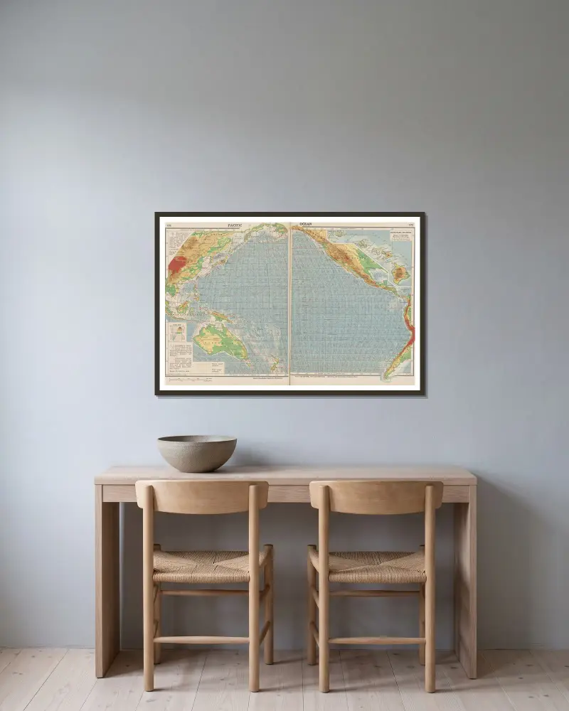 Ocean Spokojny, John Paul Goode w ramie na ścianie
