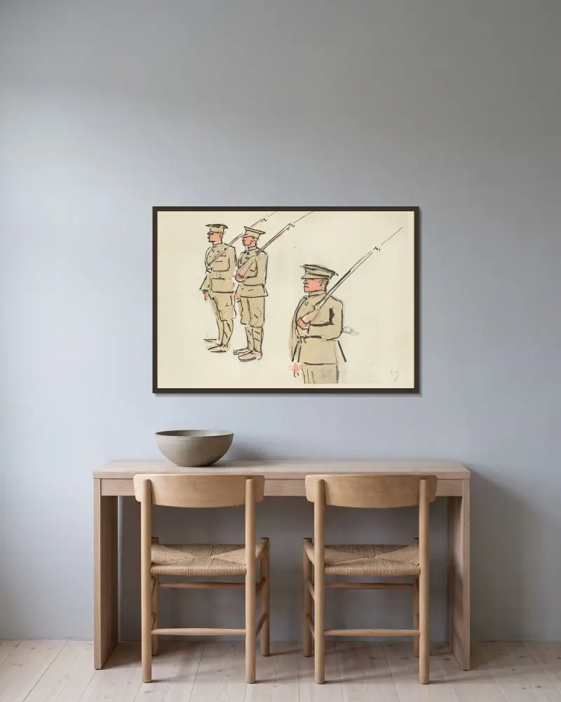Défilé du 14 juillet 1919, 1919 – nr 1 av Paul Goute inramad på en vägg