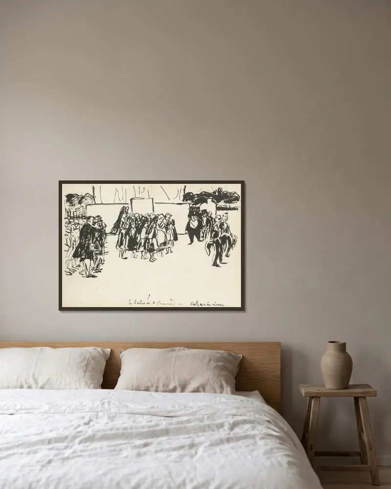 Défilé du 14 juillet 1919 Le salut de M. Poincaré aux alsaciennes av Paul Goute inramad på en vägg