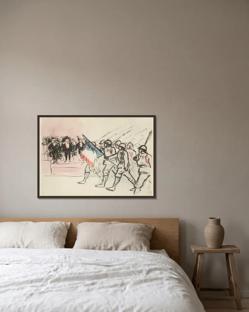 Défilé du 14 juillet 1919, 1919 – nr 2 av Paul Goute inramad på en vägg