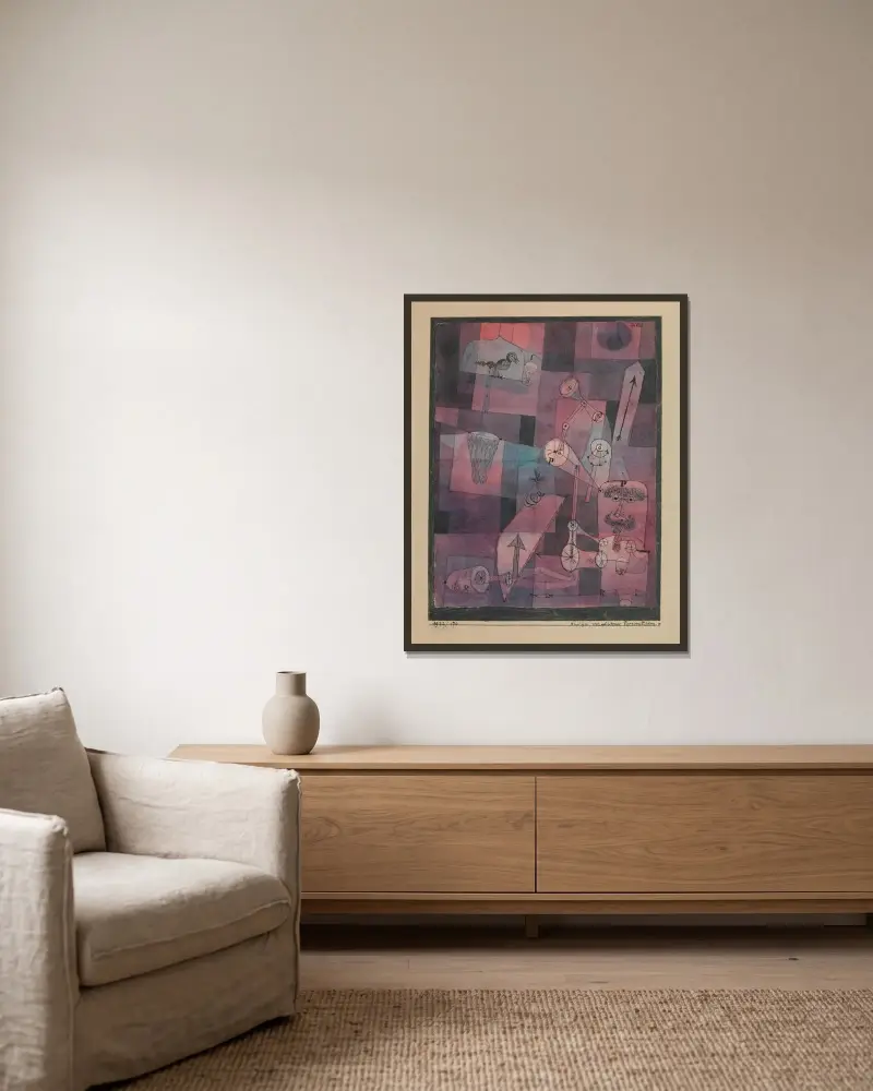 Analÿse verschiedener Perversitäten av Paul Klee inramad på en vägg