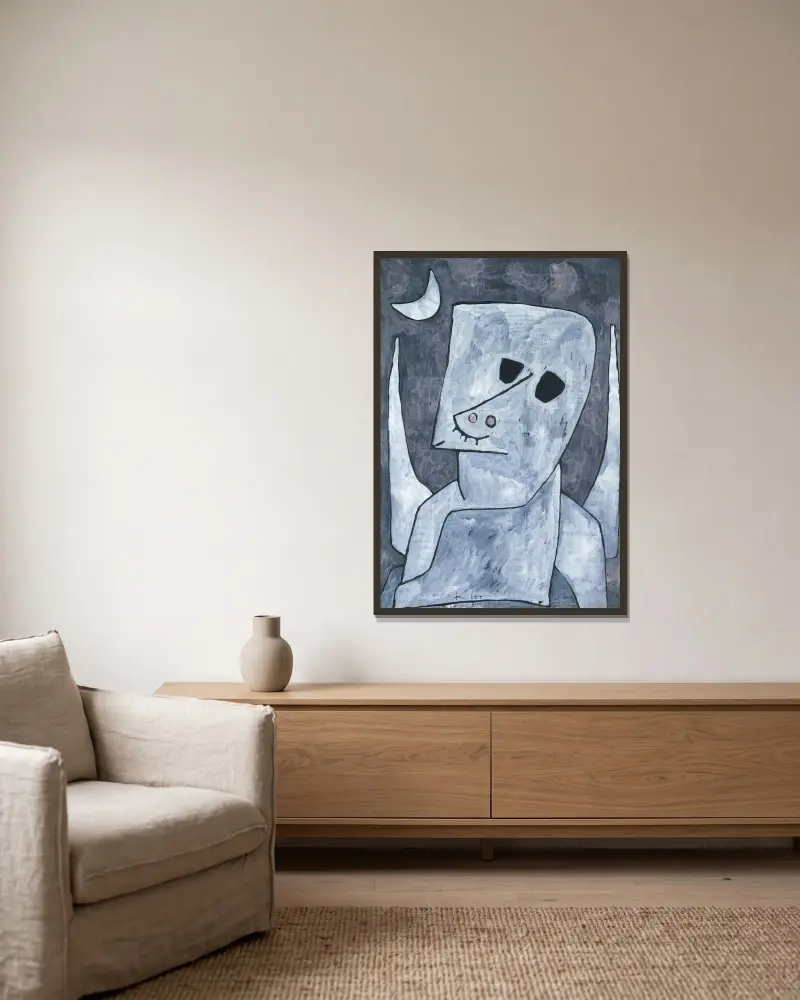 Engel Bewerber von Paul Klee gerahmt an einer Wand