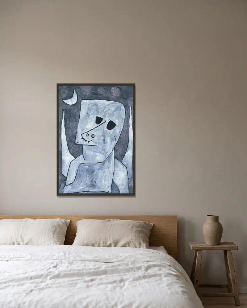 Engel Bewerber von Paul Klee gerahmt an einer Wand