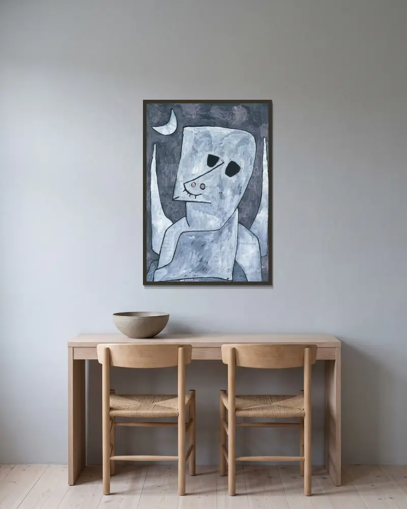 Engel Bewerber von Paul Klee gerahmt an einer Wand