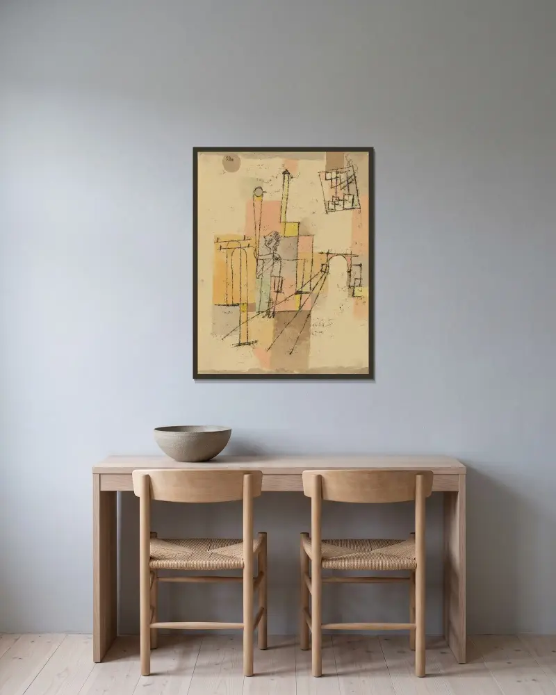 Před slavností, Paul Klee v rámu na stěně