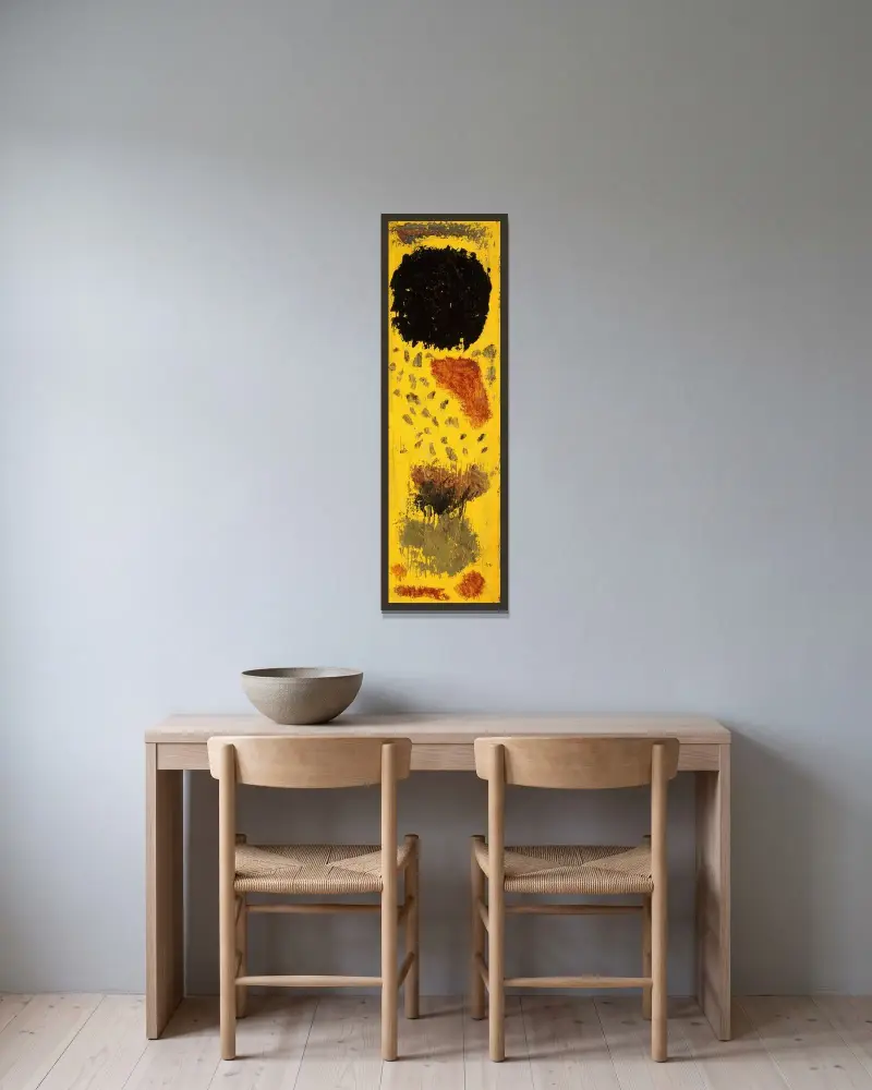 Black, still in place av Paul Klee inramad på en vägg