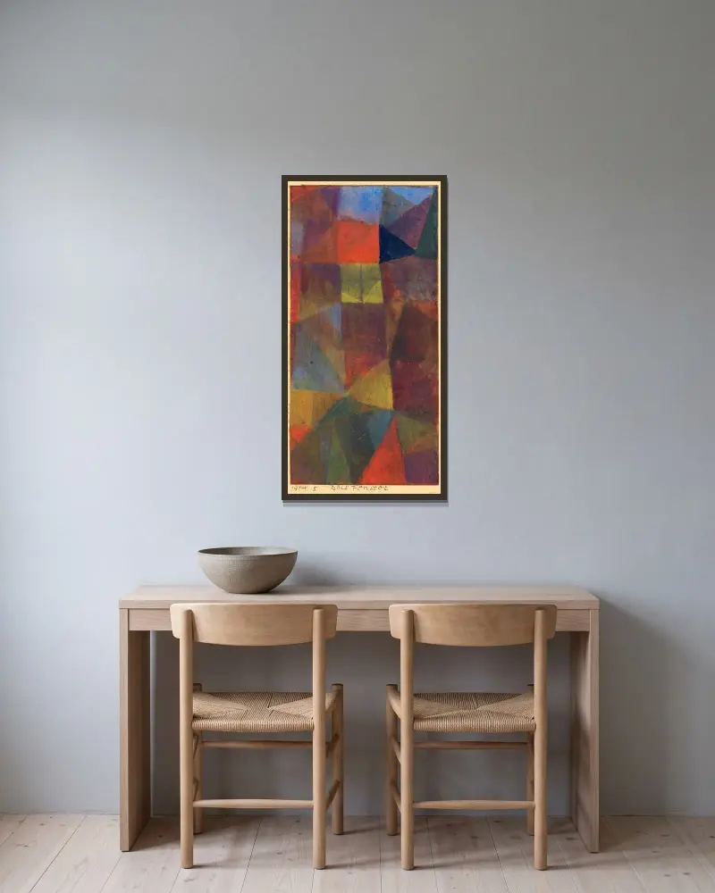 Okno, Paul Klee v rámu na stěně