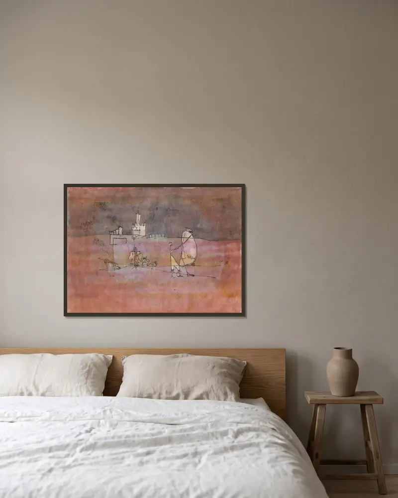 Episode Before an Arab Town av Paul Klee inramad på en vägg