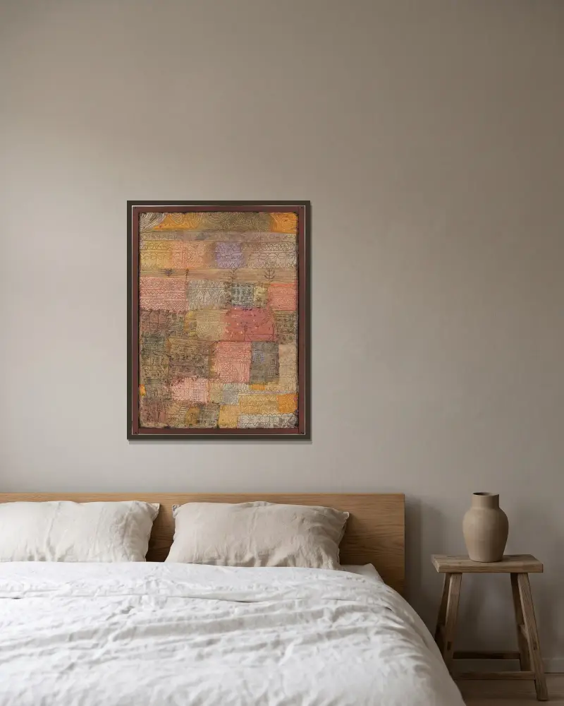 Florentinisches Villen Viertel av Paul Klee inramad på en vägg
