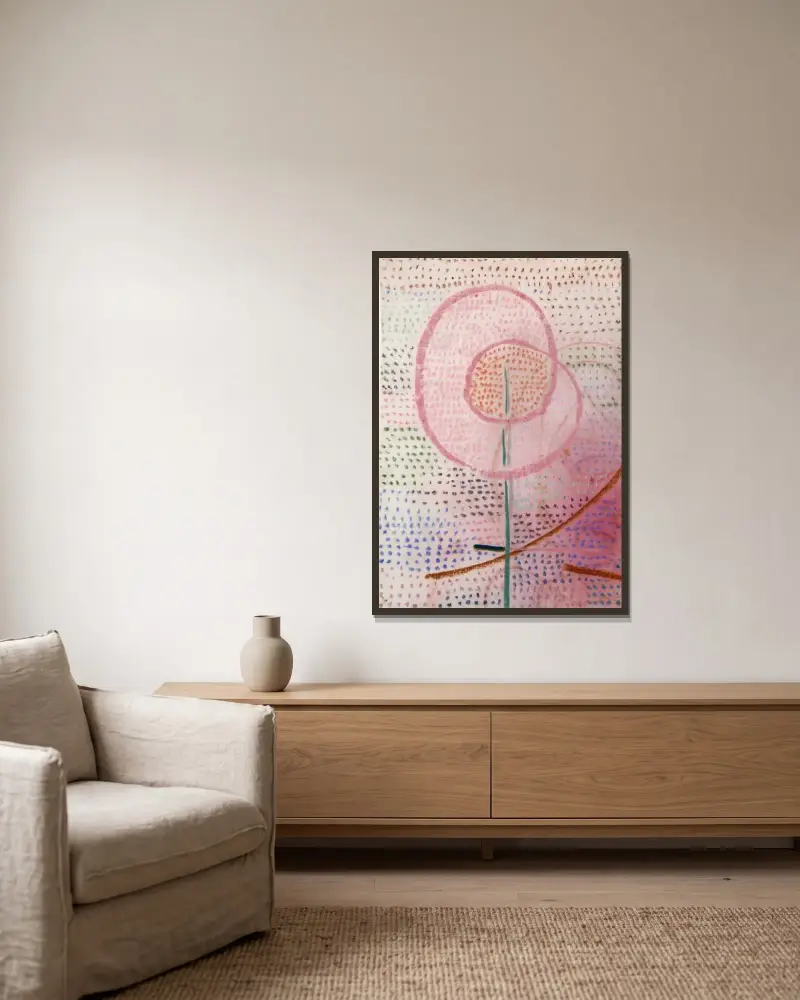 Kvetoucí, Paul Klee v rámu na stěně