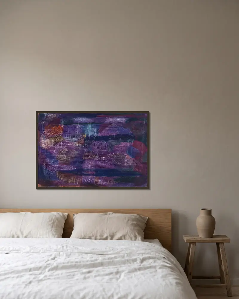 Úprava říčního toku, Paul Klee v rámu na stěně