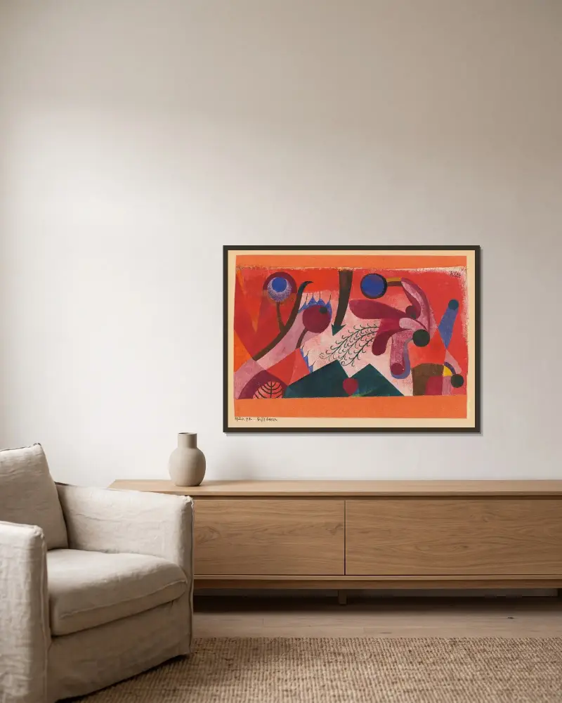 Jedovaté bobule, Paul Klee v rámu na stěně