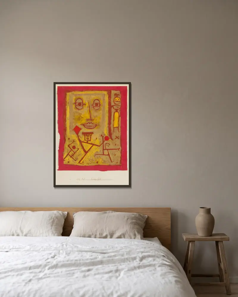 God of War av Paul Klee inramad på en vägg