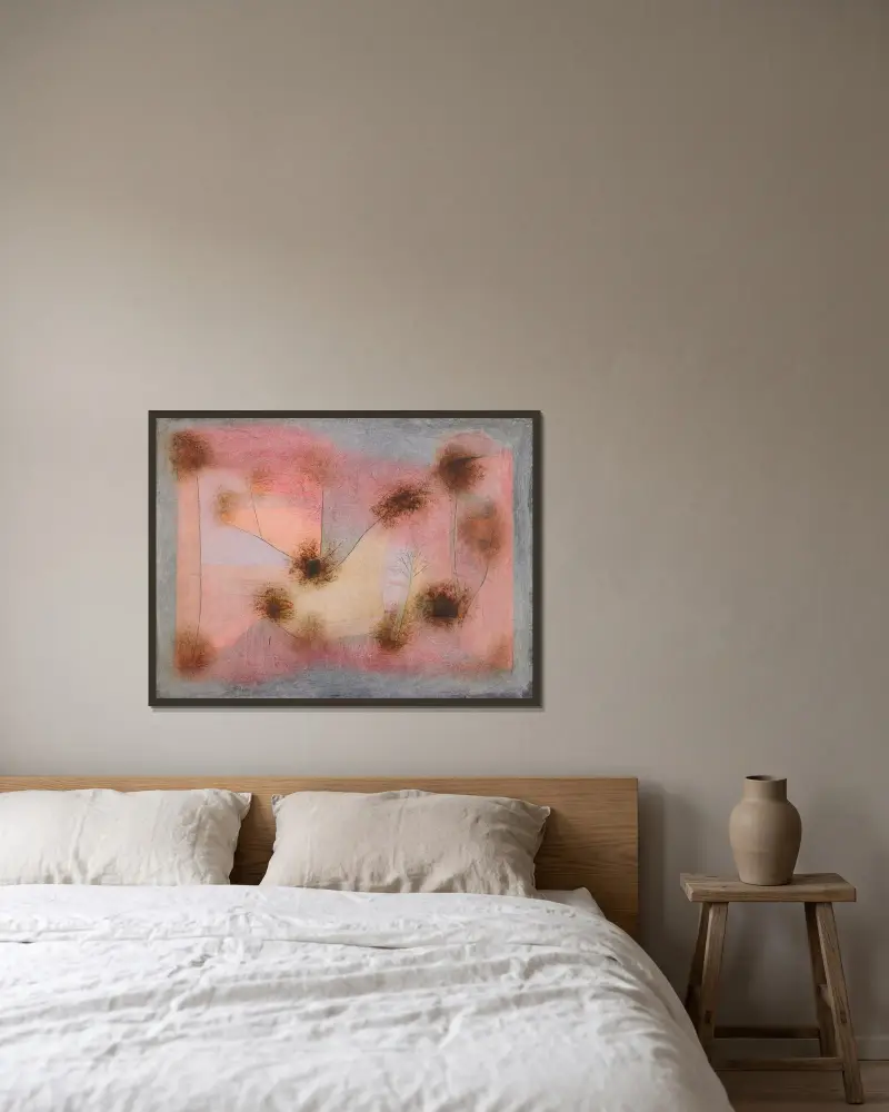 Harte Pflanzen von Paul Klee gerahmt an einer Wand