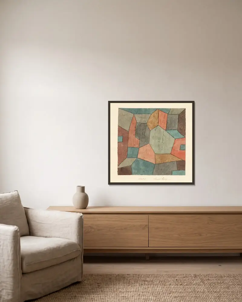 Hustlať (Nahuštěné domy), Paul Klee v rámu na stěně