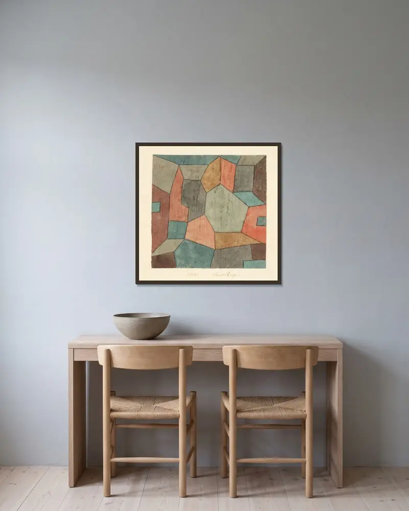 Hustlať (Nahuštěné domy), Paul Klee v rámu na stěně
