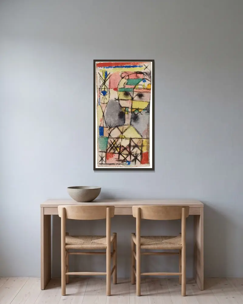 Hlava, Paul Klee v rámu na stěně