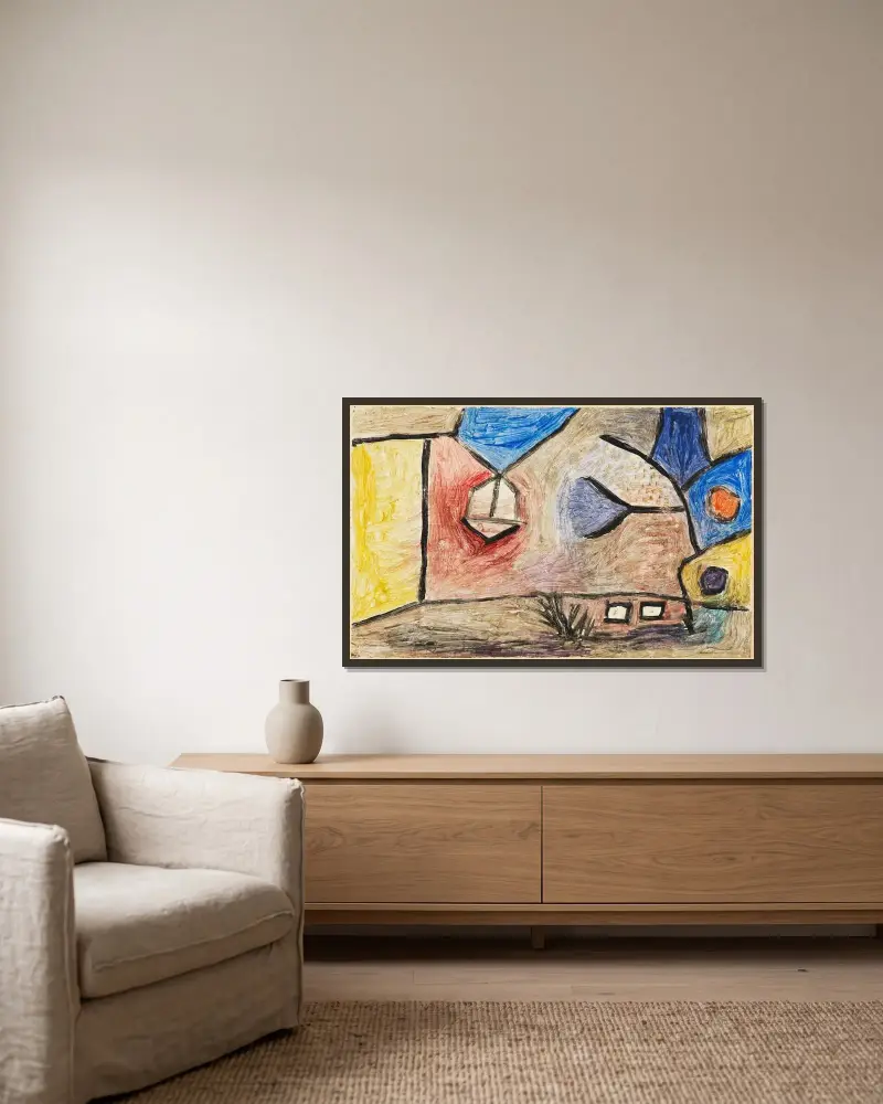 Krajina B. L., Paul Klee v rámu na stěně