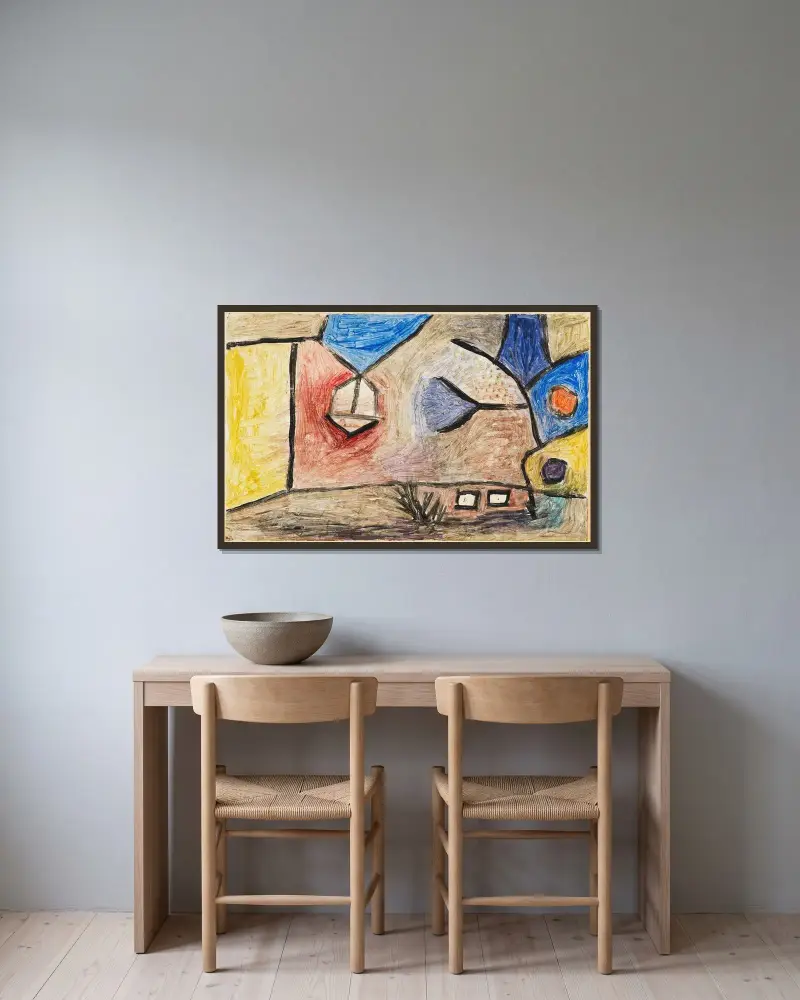 Krajina B. L., Paul Klee v rámu na stěně