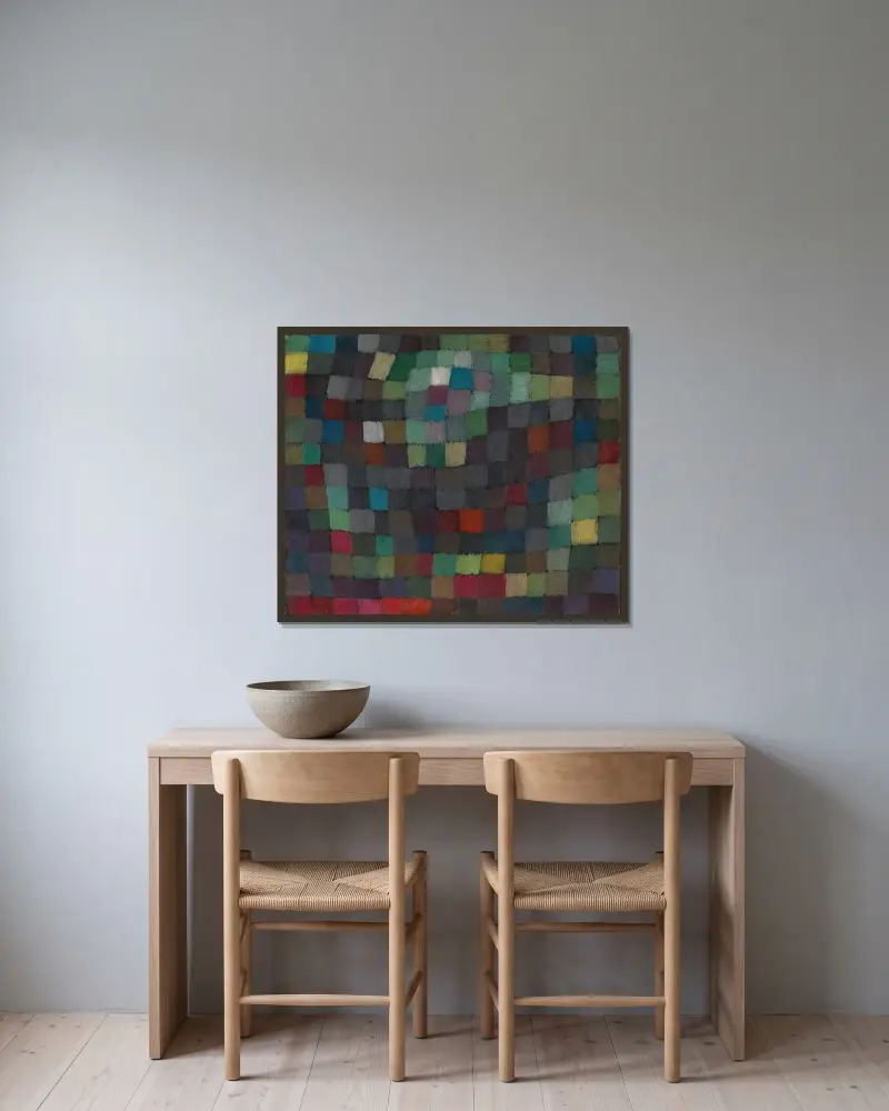 Májový obraz, Paul Klee v rámu na stěně