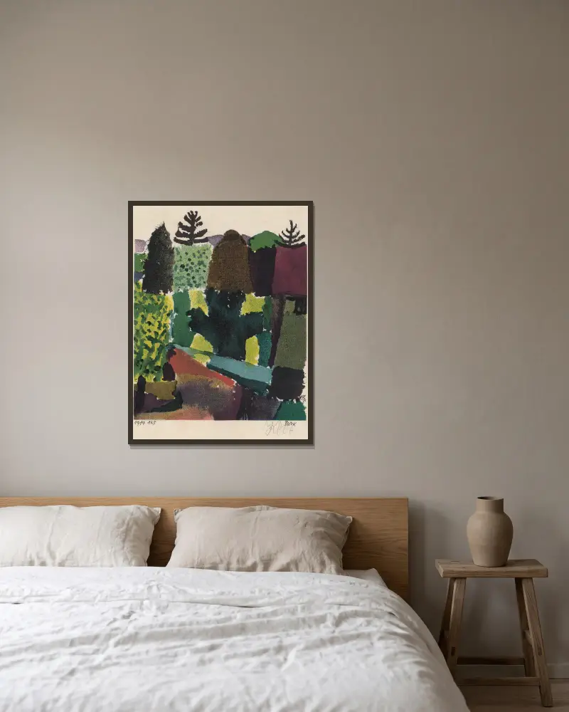 Park von Paul Klee gerahmt an einer Wand