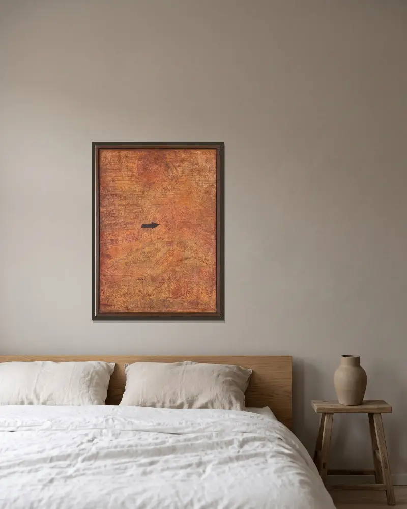Strzała w ogrodzie, Paul Klee w ramie na ścianie