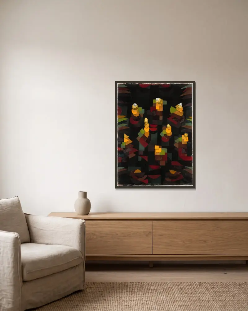 Pflanzenwachstum von Paul Klee gerahmt an einer Wand