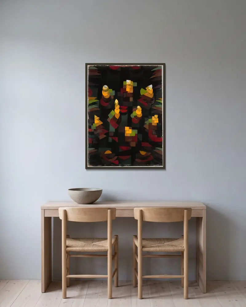 Pflanzenwachstum von Paul Klee gerahmt an einer Wand
