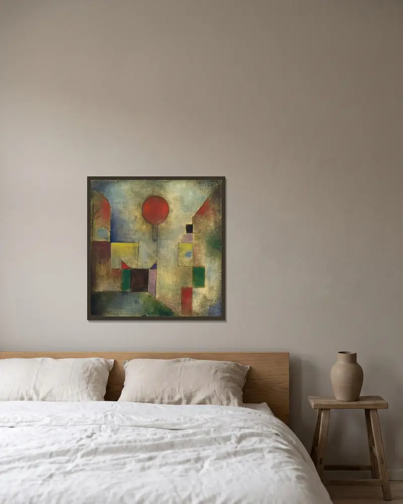 Červený balon, Paul Klee v rámu na stěně