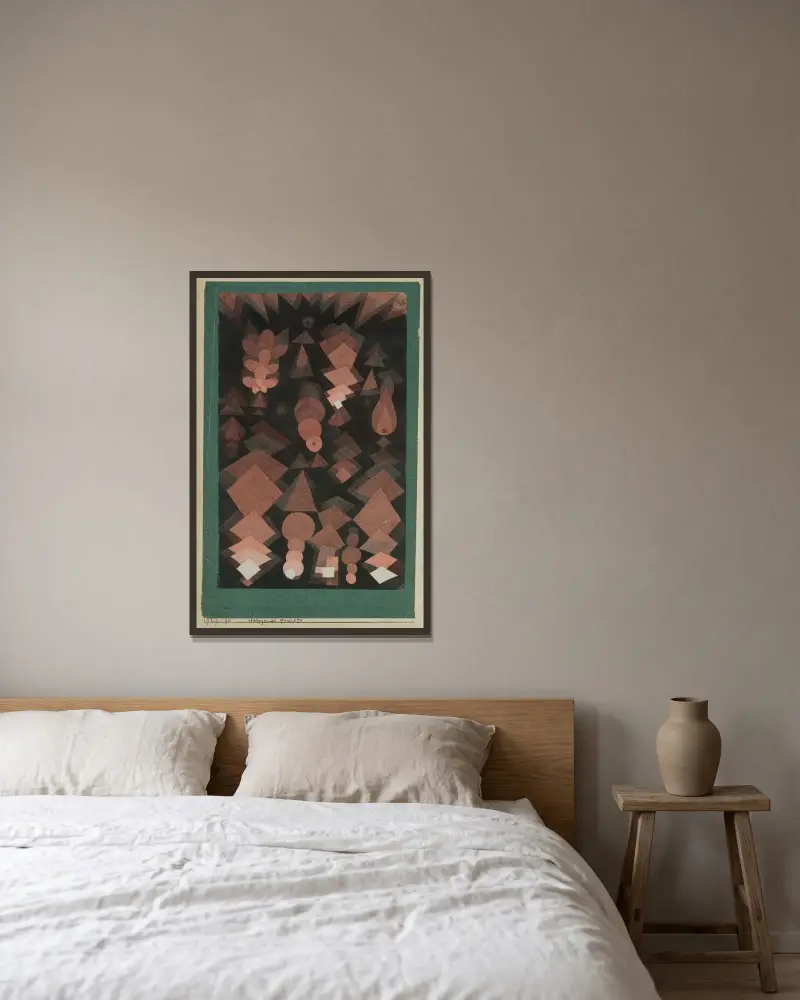 Zawieszony owoc, Paul Klee w ramie na ścianie