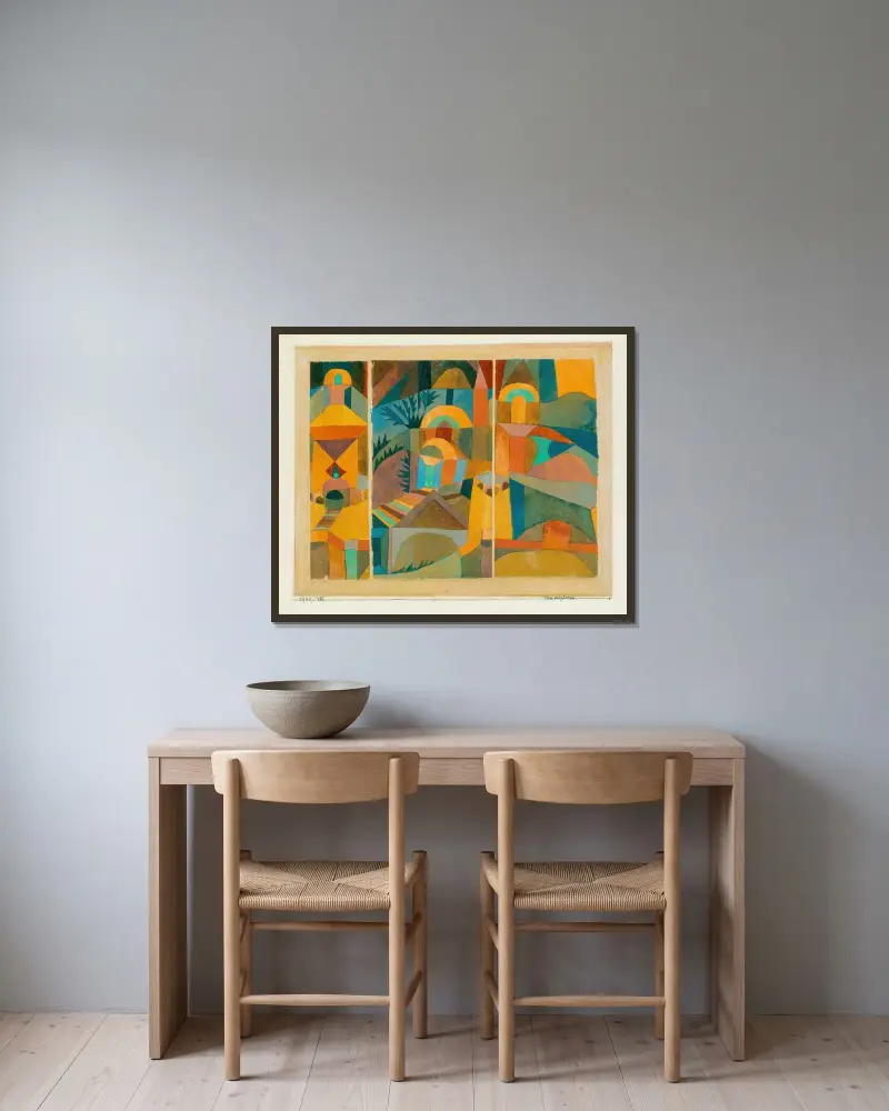 Chrámové zahrady, Paul Klee v rámu na stěně