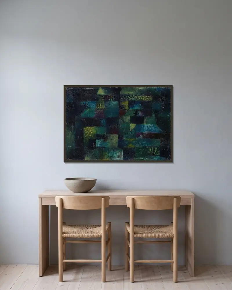 Terrassierter Garten von Paul Klee gerahmt an einer Wand