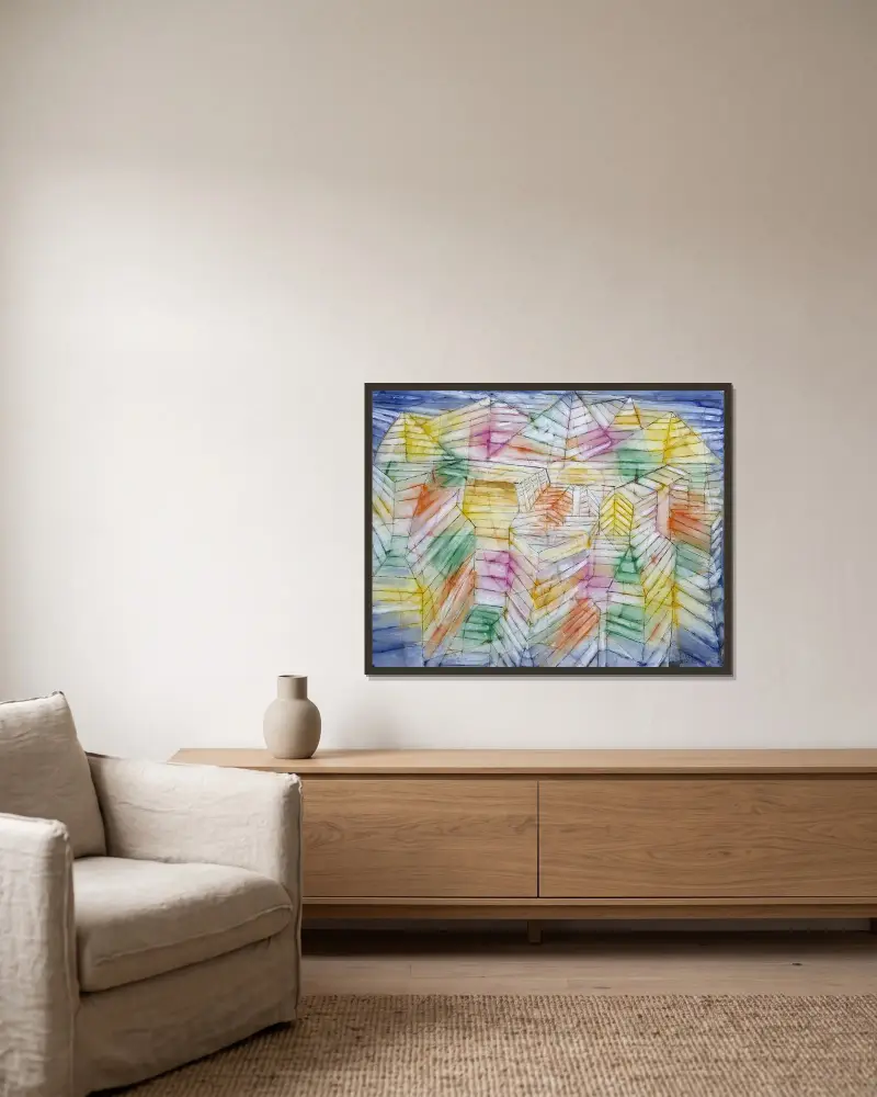 Stavební konstrukce hory, Paul Klee v rámu na stěně