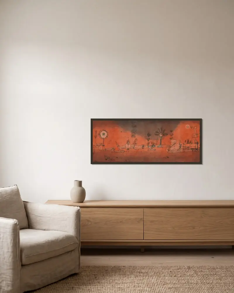 Tropické zahradnictví, Paul Klee v rámu na stěně
